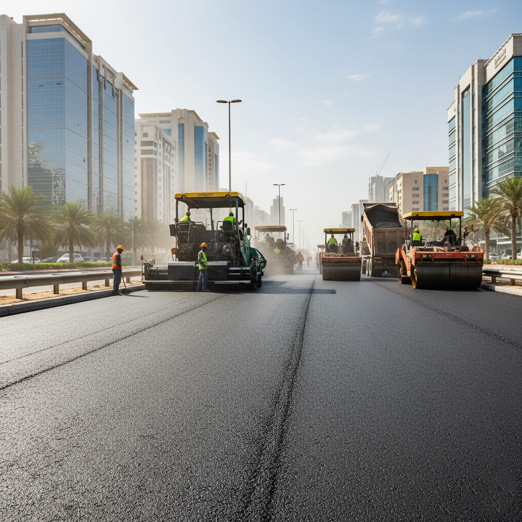 مقاول اسفلت - الأسفلت، العازل المائي، تخطيط مواقف السيارات